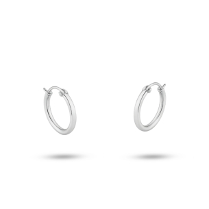 Brinco Argola em Ouro Branco 18K