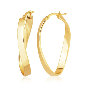 Brinco Argola em Ouro Amarelo 18K   