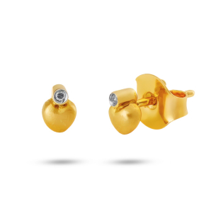 Brinco Infantil em Ouro Amarelo 18K com Diamante  