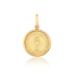 Pingente Eucaristia em Ouro Amarelo 18K 