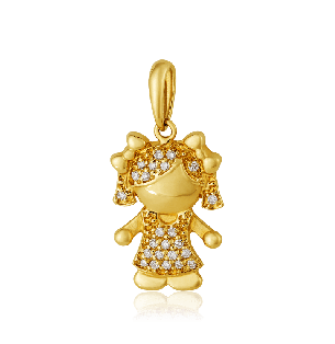 Pingente Ouro Amarelo 18K com Diamantes  