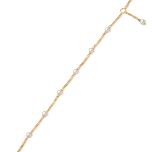 Pulseira Infantil com Pérolas em Ouro Amarelo 18K
