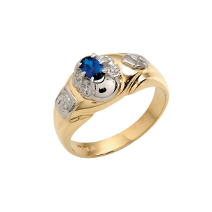 Anel em Ouro Amarelo e Ouro Branco 18K