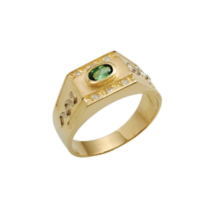 Anel em Ouro Amarelo e Ouro Branco 18K