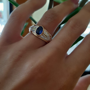 Anel em Ouro Amarelo e Ouro Branco 18K