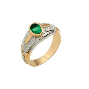 Anel em Ouro Amarelo e Ouro Branco 18K