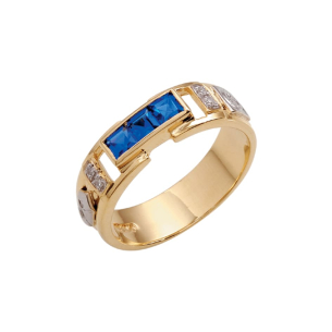 Anel em Ouro Amarelo e Ouro Branco 18K