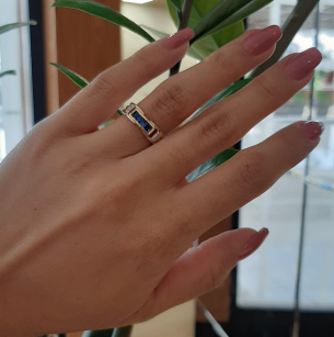 Anel em Ouro Amarelo e Ouro Branco 18K