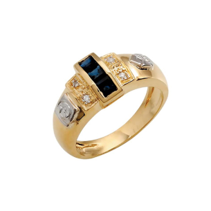 Anel em Ouro Amarelo e Ouro Branco 18K