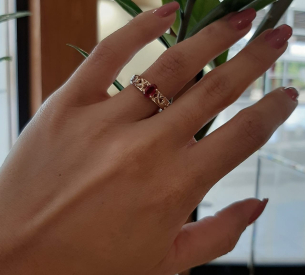 Anel em Ouro Amarelo e Ouro Branco 18K