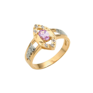 Anel em Ouro Amarelo e Ouro Branco 18K