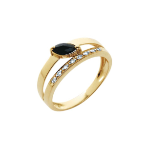 Anel em Ouro Amarelo e Ouro Branco 18K