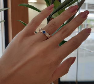 Anel em Ouro Amarelo e Ouro Branco 18K