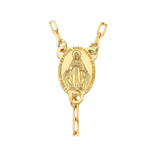 Gargantilha de terço em Ouro Amarelo 18K