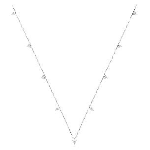 Gargantilha com Diamantes em Ouro Branco 18K