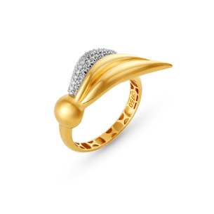 Anel com Diamantes em Ouro Amarelo 18K