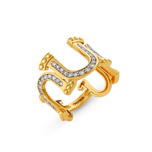 Anel com Diamantes em Ouro Amarelo 18K