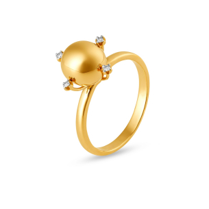 Anel com Diamantes em Ouro Amarelo 18K