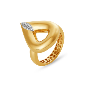 Anel em Ouro Amarelo 18 e Diamantes Gota Mônaco