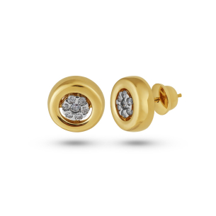 Brinco em Ouro Amarelo 18K com Diamantes