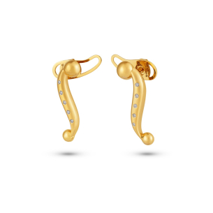 Earcuff Luz em Ouro Amarelo 18K com Diamantes