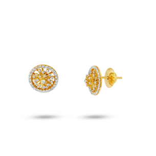 Brinco em Ouro Amarelo 18K com Diamantes  