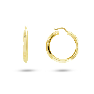 Brinco Argola  em Ouro Amarelo 18K  