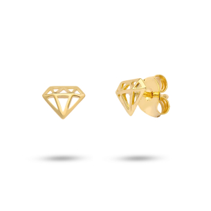 Brinco Infantil em Ouro Amarelo 18K diamante