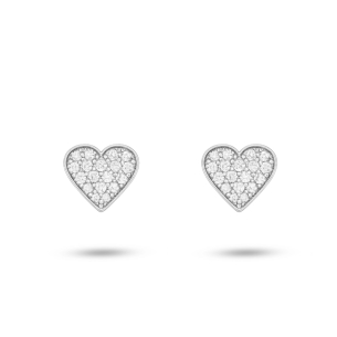 Brinco com Diamantes em Pavê em Ouro Branco 18K