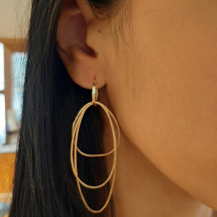 Brinco Argola em Ouro Amarelo 18K 