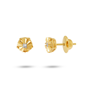 Brinco em Ouro Amarelo 18K com Diamantes  