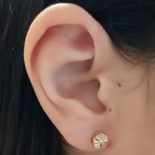 Brinco em Ouro Amarelo 18K com Diamantes 