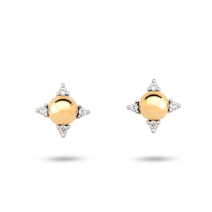 Brinco em Ouro Amarelo 18K com Diamantes  