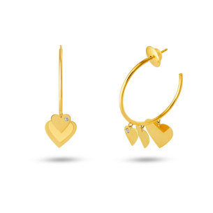 Brinco de argola em Ouro Amarelo 18K 