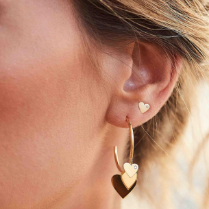 Brinco de argola em Ouro Amarelo 18K 