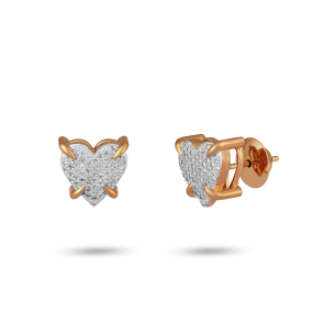 Brinco em Ouro Rosé com Diamantes  