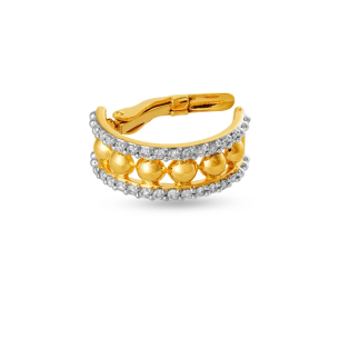 Piercing em Ouro Amarelo 18K com  Diamantes