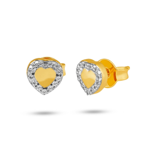 Brinco Infantil com Diamantes em Ouro Amarelo 18K
