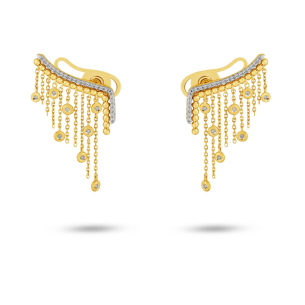 Brinco em Ouro Amarelo 18K com Diamantes  