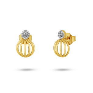 Brinco em Ouro Amarelo 18K com Diamantes  
