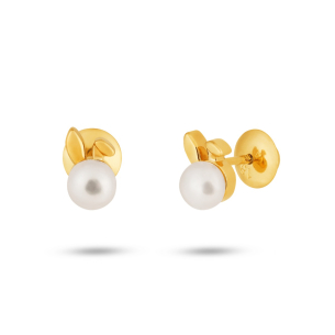 Brinco Infantil em Ouro Amarelo 18k com Pérola 