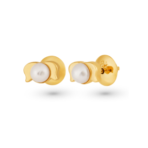 Brinco Infantil em Ouro Amarelo 18k com Pérola 