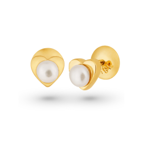 Brinco Infantil em Ouro Amarelo 18k com Pérola 