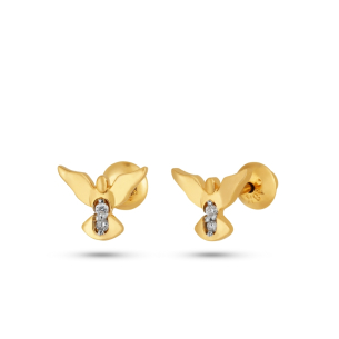 Brinco Infantil em Ouro Amarelo 18k e Diamantes Espírito Santo Petit 