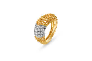 ANEL OURO AMARELO 18K DIAMANTES