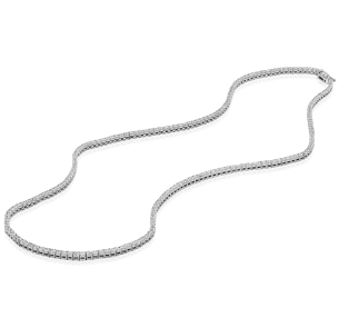 Colar Riviera em Ouro Branco 18K com Diamantes  