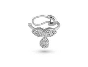 PIERCING OURO BRANCO 18K DIAMANTES