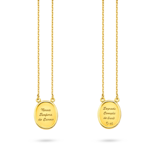 Escapulário Medalha em Ouro Amarelo 18K