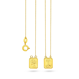 Escapulário Religioso em Ouro Amarelo 18K 