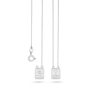 Escapulário Religioso em Ouro Branco 18K